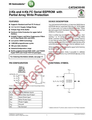 CAT24C03YI-G datasheet  